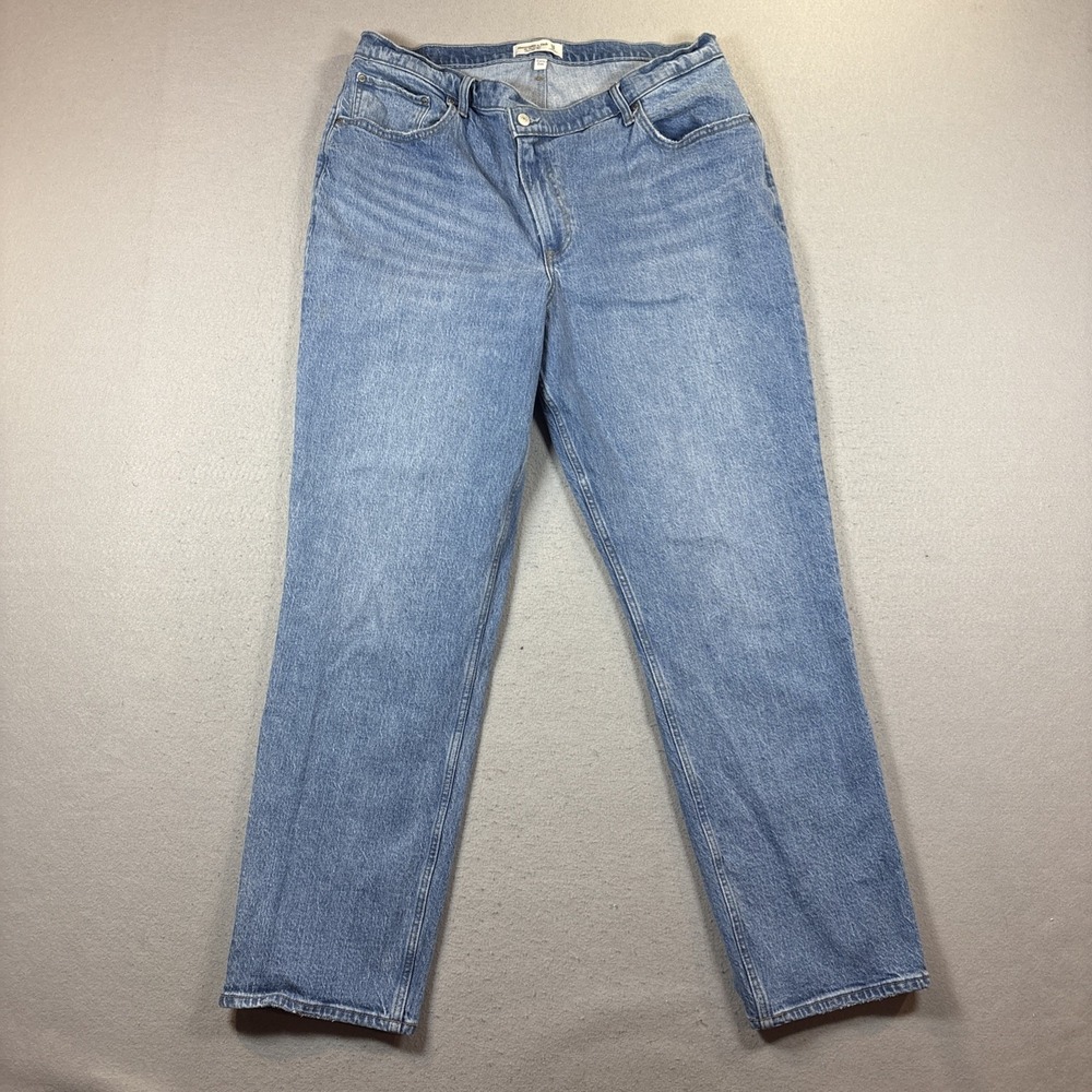 Abercrombie Fitch The 90's Straight Ultra High Rise‎ Curve Love Jeans 34